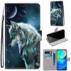 Peňaženkové kožené puzdro na Motorola Moto G8 Power - Contemplative Wolf