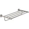 GROHE Essentials polička na uteráky s držiakom na uterák, dĺžka 604 mm, Supersteel, 40800DC1
