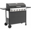MIRPOL Záhradný plynový gril chrómová čierna G6