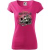 Snežný skúter kostra - Dámske tričko Pure - L ( Purpurová )