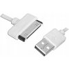 Solex Kábel USBA-IPHONE/iPad/micro USBB 3v1 20cm
