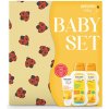 Weleda Měsíčkový kojenecký krém 75 ml + kojenecká kúpeľ 200 ml + kojenecký olej 200 ml + Bavlněná plena s potiskem darčeková sada