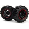 BlackZon Spryte MT/ST 4WD: Kolesá kompletné červené 1:20