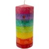 ARÔME Svieca čakra stĺpová, bez vône, 7 farieb 460 g