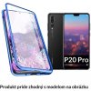 Luxria Double Glass Magnetic - Modre presklené magnetické púzdro pre Huawei pre Huawei: P20 Pro