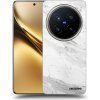 Picasee silikónový čierny obal pre Vivo X200 Pro - White marble