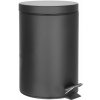 Aqualine SIMPLE LINE odpadkový kôš guľatý 3 l, čierna mat 26103