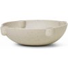 Svietnik na kónickú sviečku BOWL 27 cm, piesková, kamenina, ferm LIVING