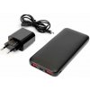 Platinet SET 3v1 Powerbanka 10000 mAh + Nabíjačka 20W Power Delivery, kábel USB-C 1m, čierna PLAPMPB10SETB