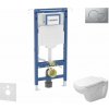 Geberit Duofix Set predstenovej inštalácie, klozetu a dosky Duravit D-Code, tlačidla Sigma01, Rimless, SoftClose, matný chróm SANI11CP2100