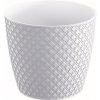 kvetináč 25,8cm ORIENT DOR260-S449 biely plastový PROSPERPLAST