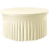 TENTino Elastický obrus SKIRTING na okrúhly stôl 152 cm Farba obrusu: KRÉMOVÁ / IVORY