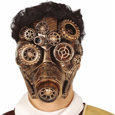 Guirca Maska Zlatá v štýle Steampunk