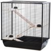 INTERZOO Frodo + Wood Klietka pre hlodavce 78 cm čierná