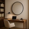 Valovič Woodworking Dizajnové okrúhle zrkadlo Odtieň: Čierna, Priemer: 170, LED: Neutrálna biela