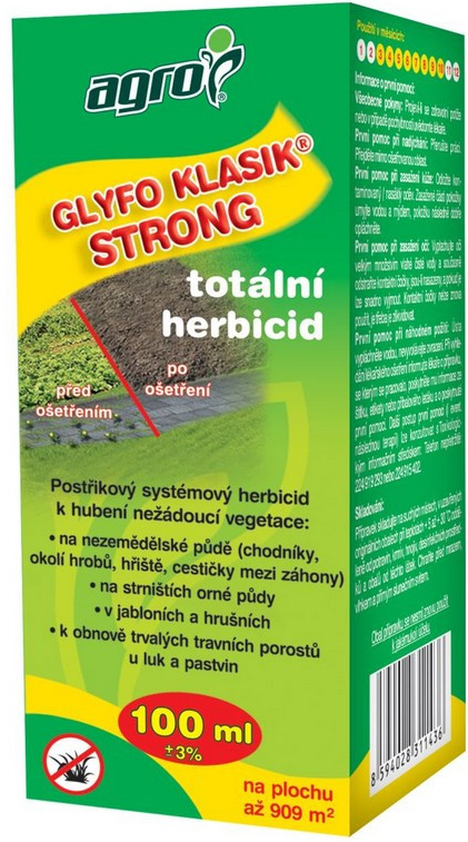 AGRO GLYFO Klasik Strong total. herbicíd 100 ml