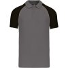 Kariban Polokošile Kariban K226, baseballová, krátký rukáv COT20K22647304-slate grey/ XL Šedá/černá