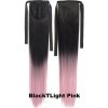 Colík, vrkoč na zaväzovanie rovný OMBRE - odtieň Black T Light Pink