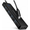AXAGON cestovný húb USB-C / HUE-C1C / USB 3.2 Gen1 / 4x USB-A / 1x USB-C / 0,19 m