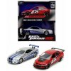 Autíčka Mitsubishi Lancer Evolution IX a Nissan Skyline GTR R34 Fast & Furious Twin Pack Jada kovové s otvárateľnými dverami dĺžka 13 cm 1:32