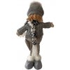 Dekorácia MagicHome Vianoce, Chlapec s modrým šálom, 38 cm