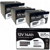 3x akumulátor AGM 12V 14Ah BIAKS (rozmer 10Ah 12Ah 15Ah) pre váhový alarm UPS