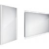 Nimco Zrkadlá - Kúpeľňové podsvietené LED zrkadlo 40x60 cm, hranaté, alumínium ZP 11000