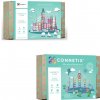 Connetix Tiles Magnetická stavebnice PASTEL (120 ks) + Kuličkodráha PASTEL (106 KS)