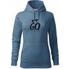 Cyklista oslavuje šesťdesiatku (60) - Mikina dámská Cape s kapucí - 2XL ( Denim )