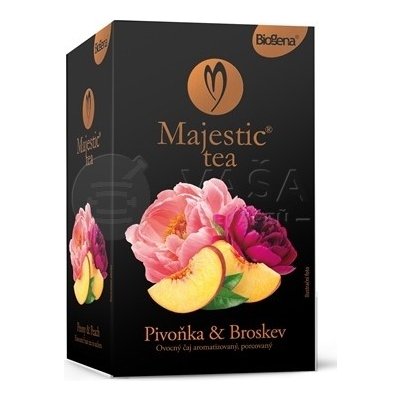 Biogena Majestic Tea Ovocný čaj Broskyňa & Pivonka 20 x 2,5 g