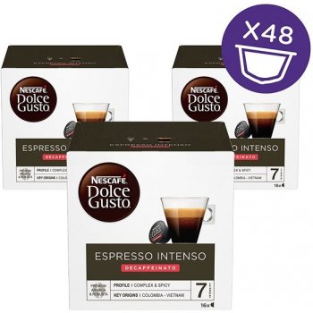 NESCAFÉ Dolce Gusto Espresso Intenso Decaffeinato 3 x 16 ks