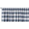 Dekoria Krátky záves na riasiacej páske, modro - biele veľké káro, 390 x 40 cm, Quadro, 136-03