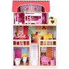 EcoToys Drevený domček pre bábiky s nábytkom 3 poschodia