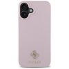 Guess PU Grained 4G Small Metal Logo MagSafe Zadní Kryt pro iPhone 16 Plus Pink GUHMP16MPGCSM4MP (GUHMP16MPGCSM4MP)