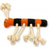 PafDog Stonožka Jarmila Hračka pre psov z kože a juty 26cm