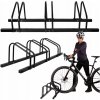 Stojan na bicykle Fit4Med oceľový obojstranný čierny na 3 bicykle