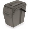 Prosperplast Kôš na odpad SORTEX II sivý kameň, objem 25L