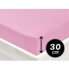 Jersey napínacie prestieradlo na vysoký matrac JR-008 Ružová lila 200 x 200 - výška 30 cm
