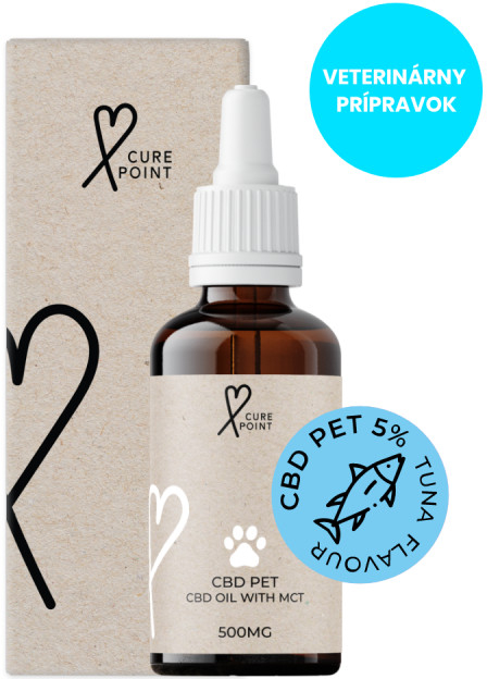 Cure Point CBD PET 5% olej pre psov a mačky s príchuťou tuniaka 10 ml