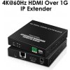 PremiumCord 4K@60Hz HDMI nekompresovaný extender na 120m přes LAN, over IP khext120-10