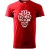 Bike lebka - Klasické pánske tričko vyššej gramáže - XL ( Červená )