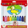 Teddies Pastelky Moje první zvířátka 10 ks s houbičkou v krabičce MPZ