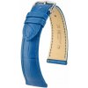 Kožený remienok Hirsch London 04307185-2, modrý, aligátoria koža, Quick Release
