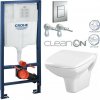 Grohe Rapid SL pre závesné WC 38528SET s chrómovou doskou + WC CERSANIT CLEANON CARINA + SEDADLO 38772001 CA2
