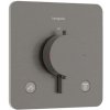 Hansgrohe Ecostat Comfort Q - Termostatická batéria pod omietku, na 2 spotrebiče, kefovaný čierny ch - 33713340