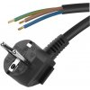 EMOS Flexo šnúra PVC 3× 1,0mm2, 3m, čierna S18313