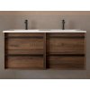 Salgar kúpeľňová skrinka s dvojumývadlom 120 cm walnut maya (Luxusné Salgar skrinky do kúpeľne)