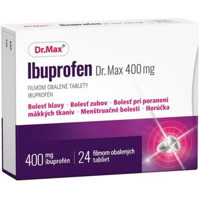 Ibuprofen Dr.Max 400 mg filmom obalené tablety tbl.flm.30 x 400 mg od 3,29  € - Heureka.sk