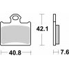 Braking brzdové doštičky (sinterová zmes CM44) (2ks) M501-266