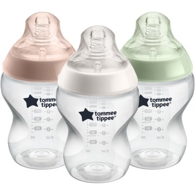 Tommee Tippee Closer To Nature Anti-colic Baby Bottles Set dojčenská fľaša Slow Flow 0m+ 3x260 ml